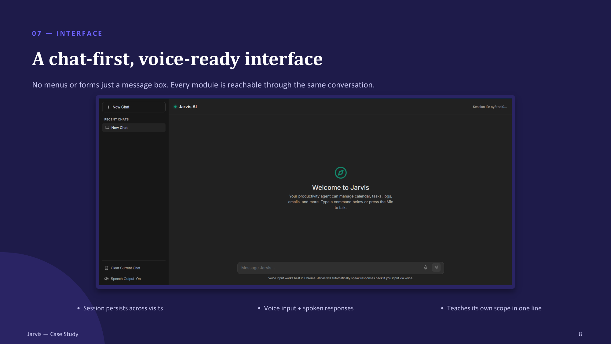 A chat-first, voice-ready interface